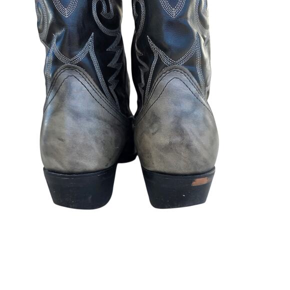 Laredo Western Cowboy Boots Mens 9D Black Gray Leather Pointed Toe main image 10